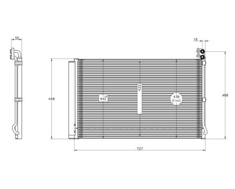 Condenser, air conditioning 350608 NRF, Image 5
