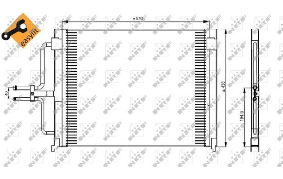 Condenser, air conditioning 35162 NRF, Image 2