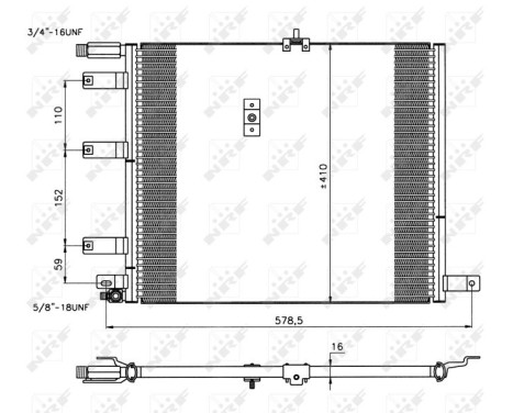 Condenser, air conditioning 35212 NRF