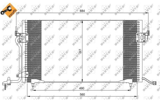 Condenser, air conditioning 35260 NRF, Image 2