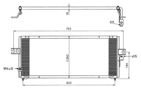 Condenser, air conditioning 35331 NRF