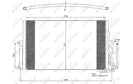 Condenser, air conditioning 35342 NRF, Image 5