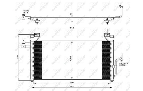 Condenser, air conditioning 35386 NRF, Image 2