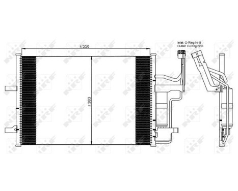Condenser, air conditioning 35508 NRF, Image 3