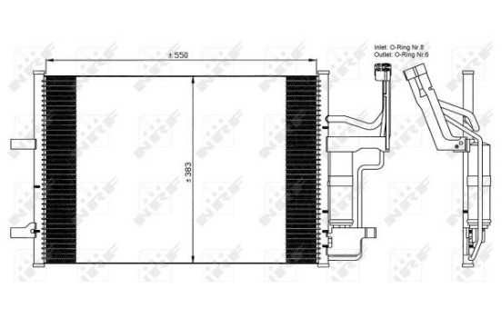 Condenser, air conditioning 35508 NRF, Image 2