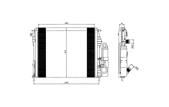 Condenser, air conditioning 35547 NRF, Image 2