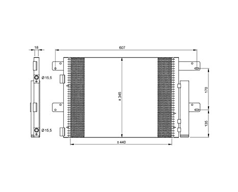 Condenser, air conditioning 35896 NRF, Image 6