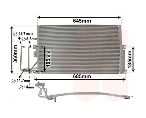 Condenser, air conditioning 37005241 International Radiators, Image 2