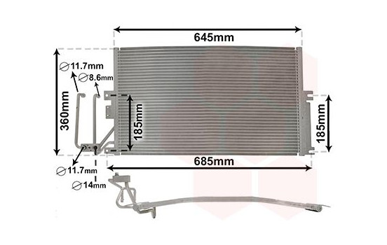 Condenser, air conditioning 37005241 International Radiators, Image 2
