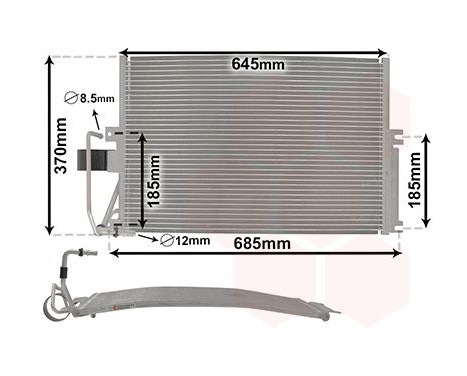 Condenser, air conditioning 37005274 International Radiators, Image 2
