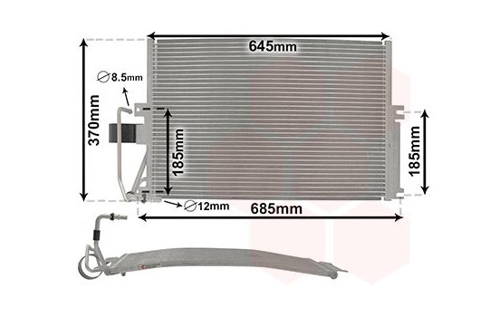 Condenser, air conditioning 37005274 International Radiators, Image 2