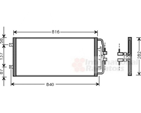 Condenser, air conditioning 37005302 International Radiators, Image 2
