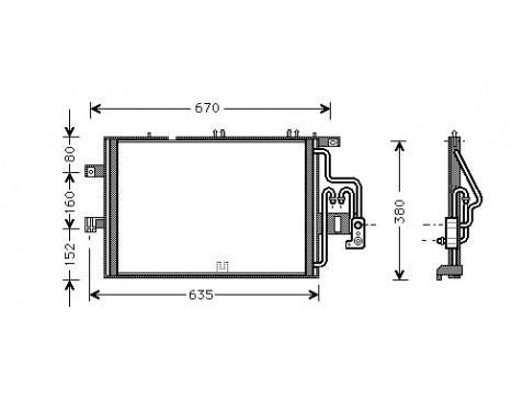 Condenser, air conditioning 37005309 International Radiators