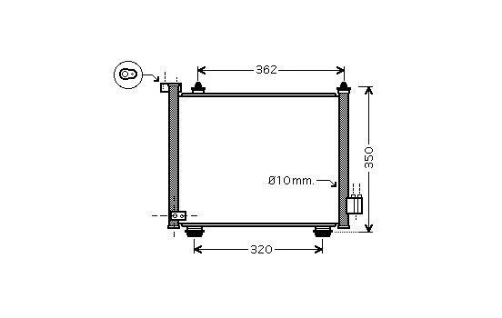 Condenser, air conditioning 37005402 International Radiators