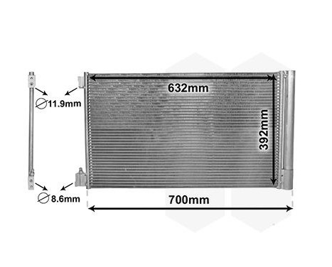 Condenser, air conditioning 37005478 International Radiators, Image 2