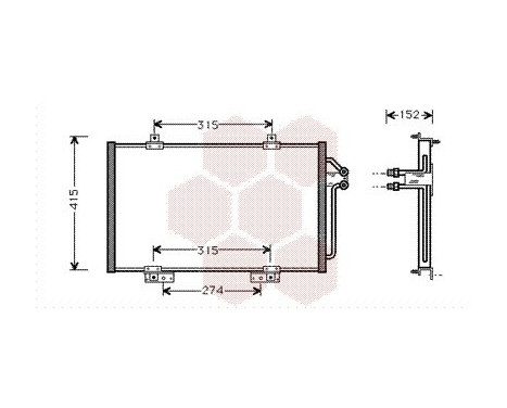 Condenser, air conditioning 43005188 International Radiators, Image 2