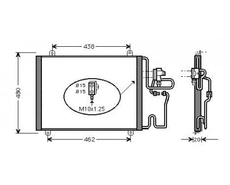 Condenser, air conditioning 43005247 International Radiators