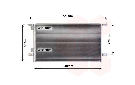 Condenser, air conditioning 43005253 International Radiators, Image 2
