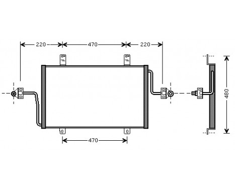 Condenser, air conditioning 43005279 International Radiators