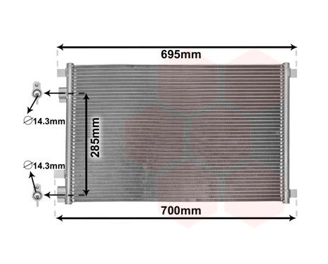 Condenser, air conditioning 43005305 International Radiators, Image 2