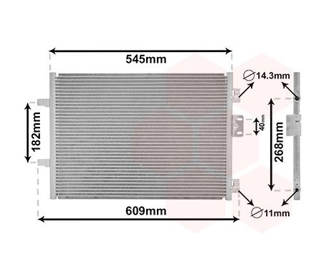 Condenser, air conditioning 43005315 International Radiators, Image 2
