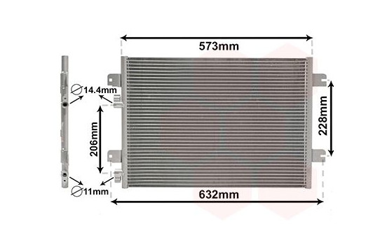 Condenser, air conditioning 43005317 International Radiators, Image 2