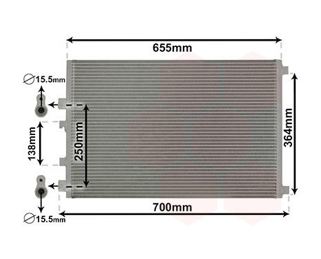 Condenser, air conditioning 43005422 International Radiators, Image 2