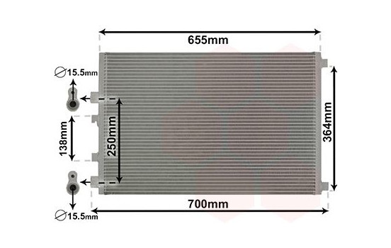 Condenser, air conditioning 43005422 International Radiators, Image 2