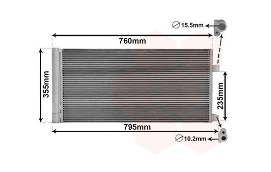 Condenser, air conditioning 43005430 International Radiators, Image 2