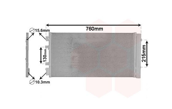 Condenser, air conditioning 43005483 Van Wezel