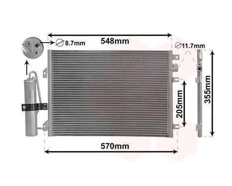 Condenser, air conditioning 43015275 International Radiators