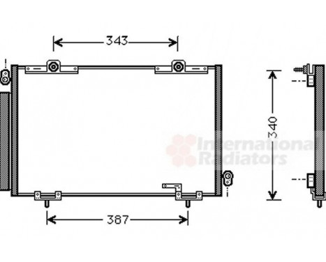 Condenser, air conditioning 53005250 International Radiators, Image 2