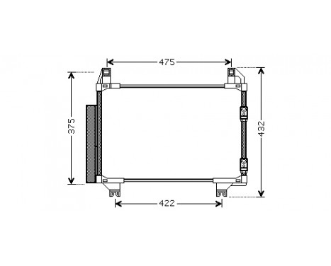 Condenser, air conditioning 53005404 International Radiators, Image 3