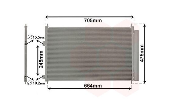 Condenser, air conditioning 53005410 International Radiators, Image 2