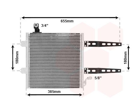 Condenser, air conditioning 58005150 International Radiators, Image 2