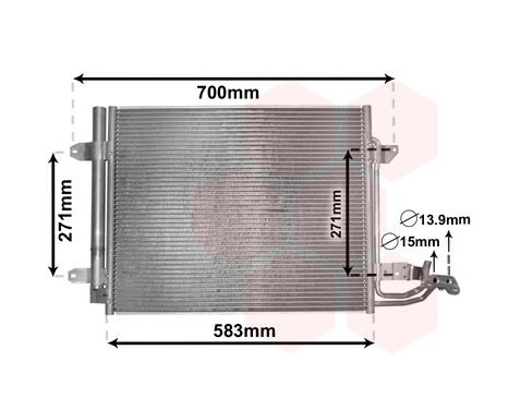 Condenser, air conditioning 58005211 International Radiators, Image 2