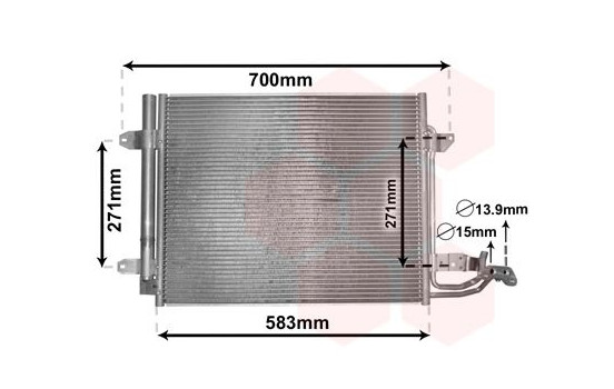 Condenser, air conditioning 58005211 International Radiators, Image 2