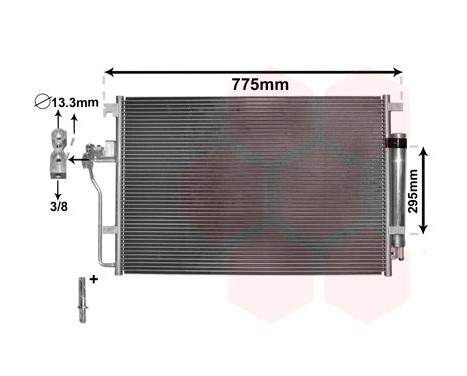 Condenser, air conditioning 58005277 International Radiators Plus, Image 2