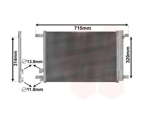 Condenser, air conditioning 58005335 International Radiators, Image 2