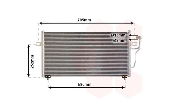 Condenser, air conditioning 59005086 International Radiators, Image 2
