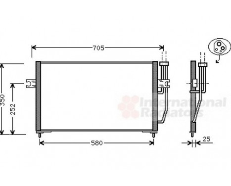 Condenser, air conditioning 59005128 International Radiators, Image 2