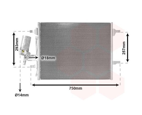 Condenser, air conditioning 59005166 International Radiators, Image 2