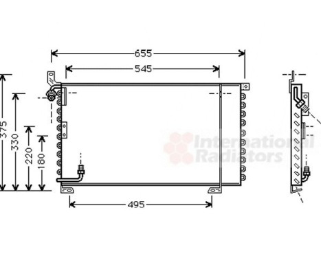 Condenser, air conditioning 74005025 International Radiators, Image 2