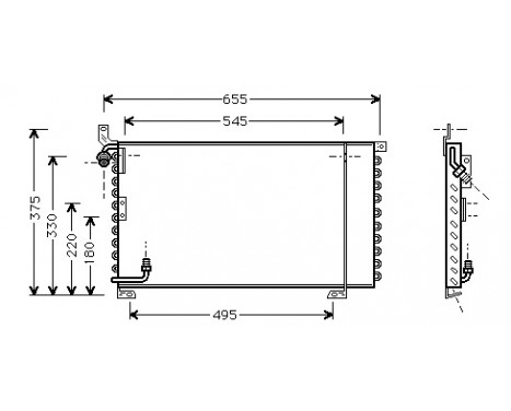 Condenser, air conditioning 74005025 International Radiators