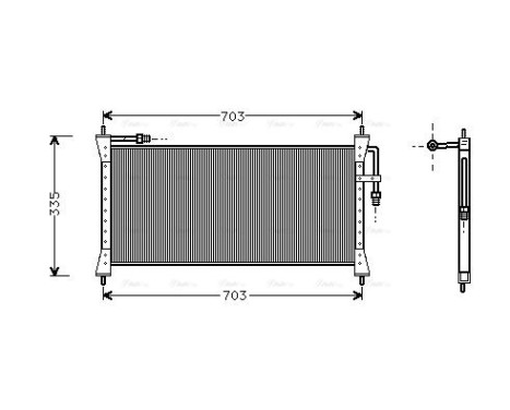 Condenser, air conditioning 77005011 International Radiators, Image 2