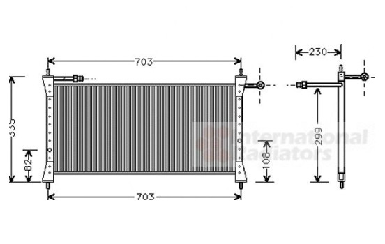 Condenser, air conditioning 77005014 International Radiators, Image 2