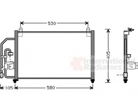 Condenser, air conditioning 81005012 International Radiators, Image 2