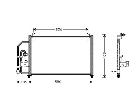 Condenser, air conditioning 81005012 International Radiators