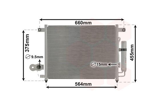 Condenser, air conditioning 81005049 International Radiators, Image 2