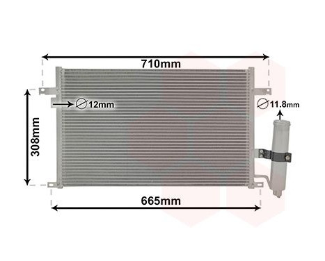 Condenser, air conditioning 81005056 International Radiators, Image 2